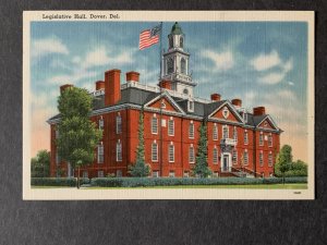 Legislative Hall Dover DE Linen Postcard H2312080830