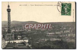 Old Postcard Lyon Tour Metallique and Panorama