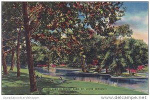 Missouri Saint Louis Duck Lake In Forest Park 1943