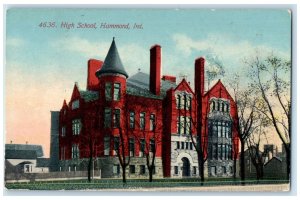 1912 High School Exterior Roadside View Hammond Iowa IA Posted Vintage Postcard