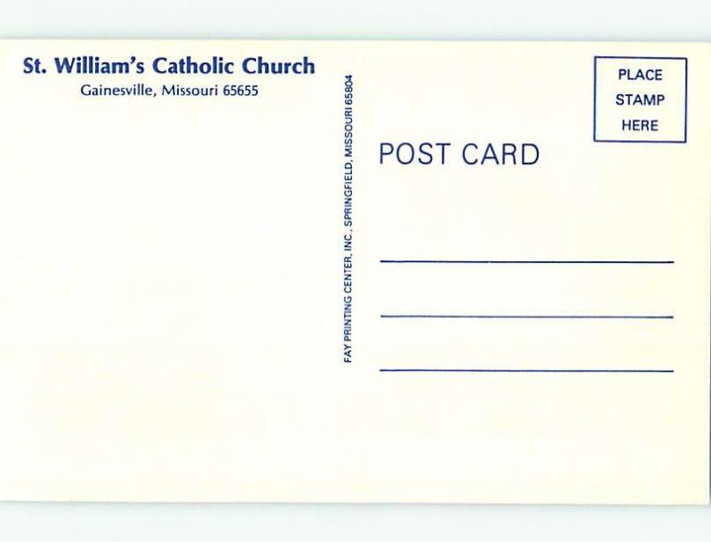 Unused Pre-1980 CHURCH SCENE Gainesville Missouri MO p3344