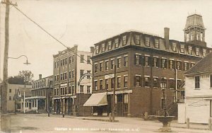 Farmington NH Thayer & Osborne Shoe Co. Horse Trough Real Photo Postcard