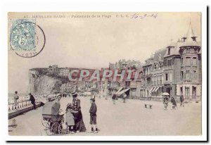 Mers les Bains Old Postcard Beach Promenade (pram pushchair) (animated)