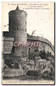 Old Postcard Chateau de Fougeres tour mélusine The most beautiful specimen o...