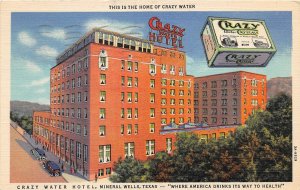 H71/ Advertising Postcard c1910 Mineral Wells Texas Crazy Water Crsytals 66