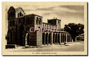 Old Postcard Avila lglesia san Vicente