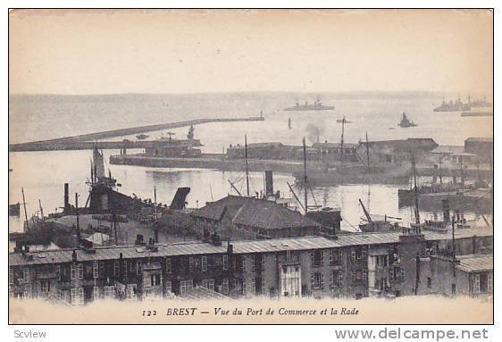 BREST, Vue du Port de Commerce et la Rade, Finistere, France, 00-10s