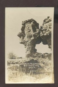 RPPC BOISE CITY OKLAHOMA THE OLD MAN ROCK FORMATION REAL PHOTO POSTCARD