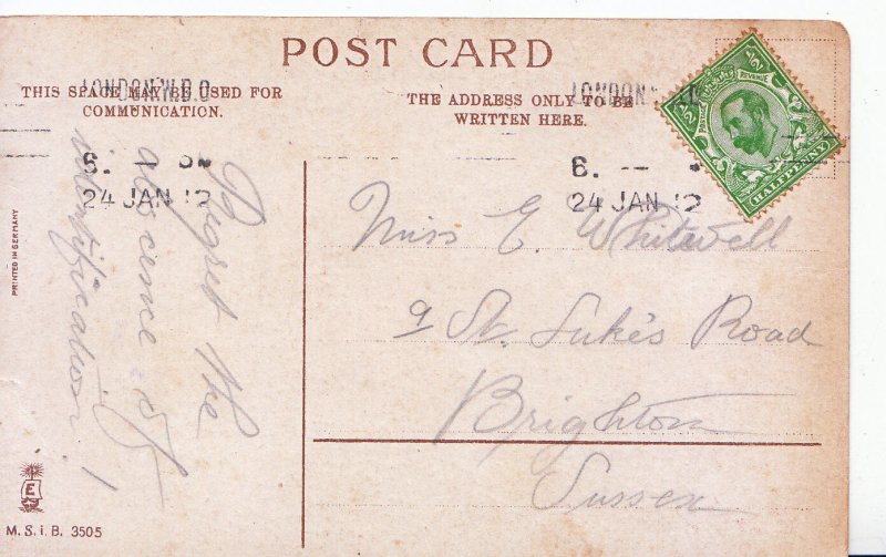 Genealogy Postcard - Family History - Whitwell - Brighton - Sussex   U2450