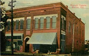 c1910 Postcard; Masonic Temple Marion AL Perry County Fraternal  unposted