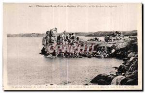 Old Postcard Ploumanac h in Perros Guirec The Rocks Squevel