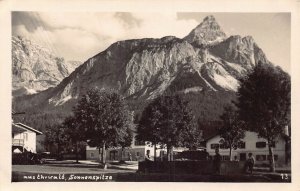 A073 Austria Ehrwald Sonnenspitze Mountain Peak Children RPPC postcard