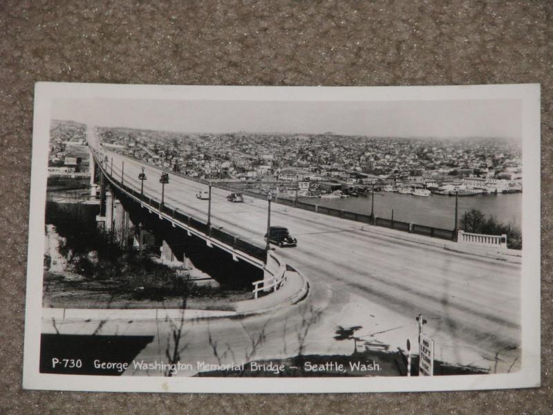 RPPC, George Washington Memorial Bridge, Seattle Wash., 1940`s