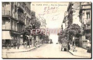 Old Postcard Paris Rue Des Batignolles
