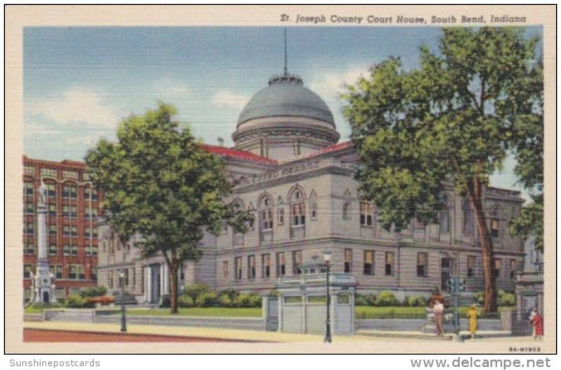 Indiana South Bend St Joseph County Court House Curteich