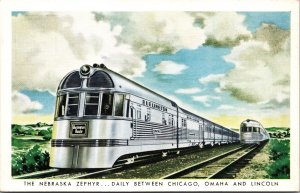 PC The Nebraska Zephyr Burlington Route Railroad Train Chicago Omaha Lincoln