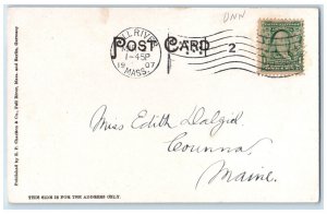 1907 View South West From High School Fall River Massachusetts MA Postcard