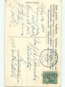 Divided-Back CHILDREN AT EASTER SCENE Great Postcard AA1783