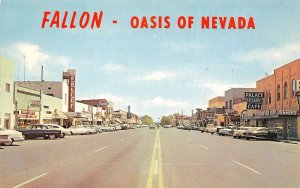 Fallon Nevada South Maine Street Vintage Postcard AA59361 