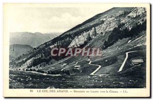 Old Postcard Col Des Aravis Down In Lace Around The Cluzaz