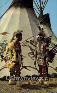 Oklahoma Indians - Indian City Postcard