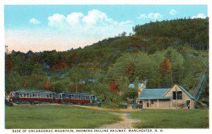 Vintage Postcard Uncanoonuc Mountain Incline Railway Manchester New Hampshire NH