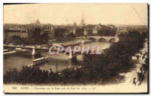 Postcard Old Paris Panorama of the Seine took the Pont des Arts