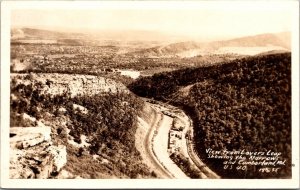 RPPC View From Lovers Leap, Narrows, Cumberland MD Vintage Postcard V48