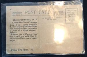 Unused Postcard Christmas Advertising-Farm Progress Magazine Birds  LB