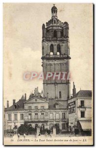 Old Postcard Loches La Tour Saint Antoine View Of Face