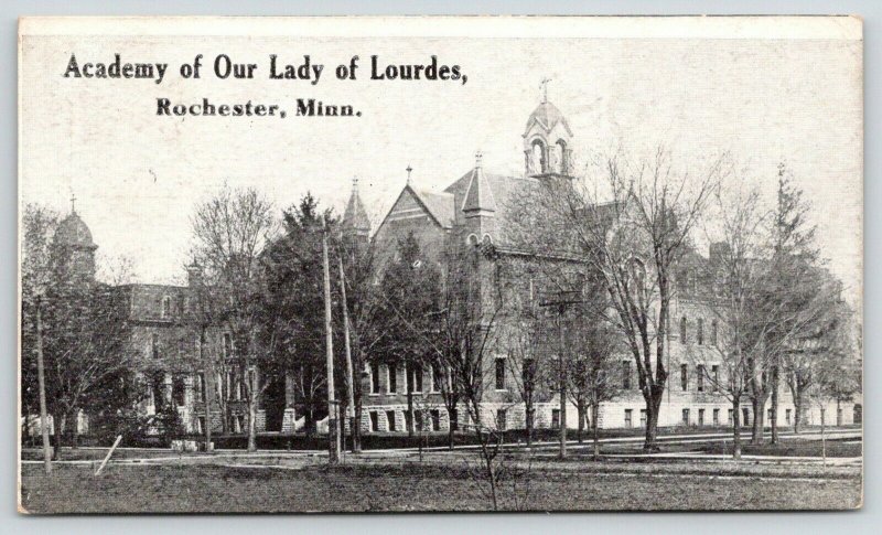 Rochester Minnesota~Academy of Our Lady of Lourdes~Lots of Trees in Front~c1910 