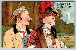 Popping The Question, Proposition, Antique Millar & Lang Greetings Postcard 513