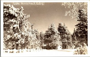 RPPC Road Scene Near Lake Arrowhead CA Vintage Postcard J65