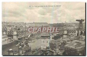 Old Postcard Military Port seen from Chateau de Brest Boat