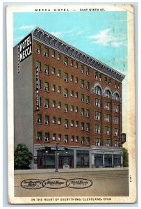 1937 Mecca Hotel East Ninth Street Exterior Building Cleveland Ohio OH Postcard