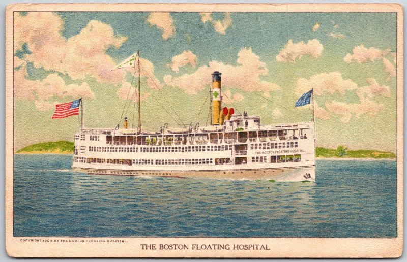 The Boston Floating Hospital Open Air Deck Massachusetts MA Postcard