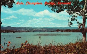 Vintage Postcard The Lake Champlain Bridge Green Mountain State Vermont VT