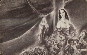 Book Frontispiece Heavenly Sinner T Everett Harre Sexy Woman c1910 Postcard