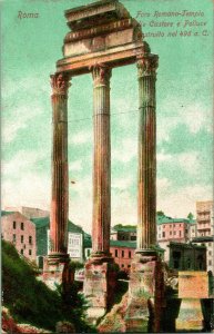 Vtg Postcard Italy Roma Rome Foro Romano-Tempio die Castore e Polluce E. Richter