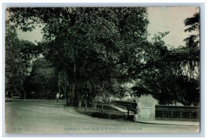 Singapore Postcard Junction of Beach Road & Stanford Road c1910 Antique