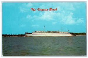 c1960 Scenic View Virginia Beach Automobile Passenger Ferry Vintage VA Postcard 