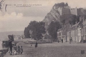 Givet Quai Du Fort Et Esplanade Old French Postcard