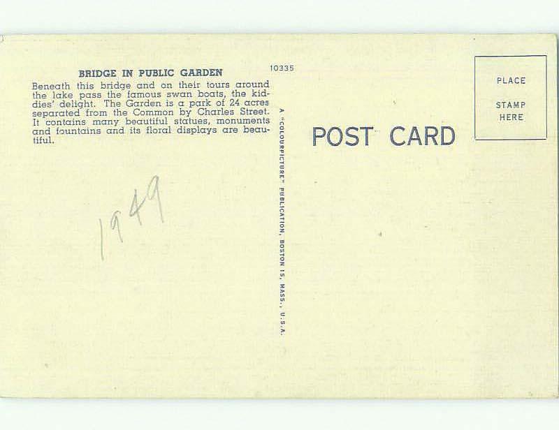 Unused Linen BRIDGE SCENE Boston Massachusetts MA HJ0183