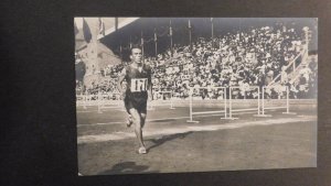 1912 Olympics Mint RPPC Postcard Stockholm Gitsham Marathon Race Sweden