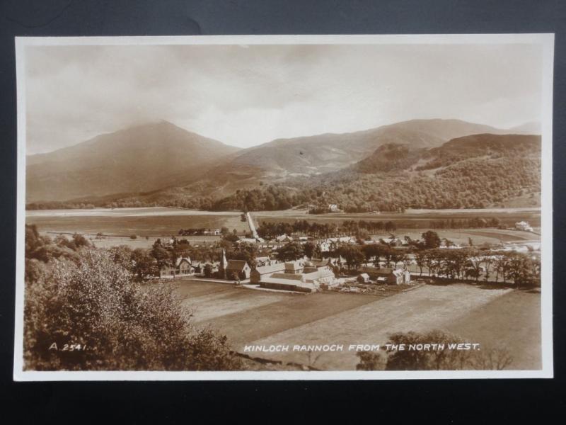 Perthshire KINLOCH RANNOCH FROM NORTH WEST c1935 Old RP Postcard