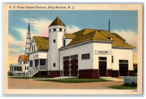 1956 US Coast Guard Station Ship Bottom New Jersey NJ Posted Vintage Postcard