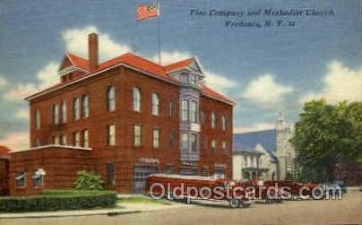 Fire Company and Methodist Church, Fredonia, NY, New York, USA Fire Departmen...