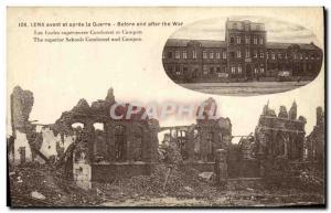 Old Postcard Lens Before and after the War and superior schools Condorcet Cam...