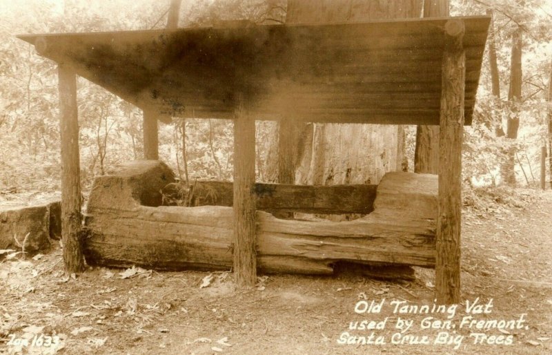 Early RPPC Old Tanning Vat Used by General Fremont, Santa Cruz Big Trees P12