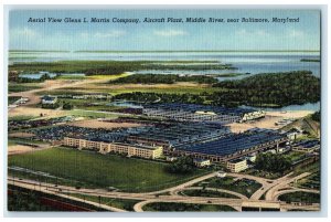 c1940's Aerial View GL Martin Company Aircraft Plant Baltimore Maryland Postcard